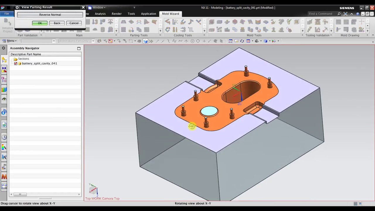 NX Mold Wizard : Create Cavity and Core