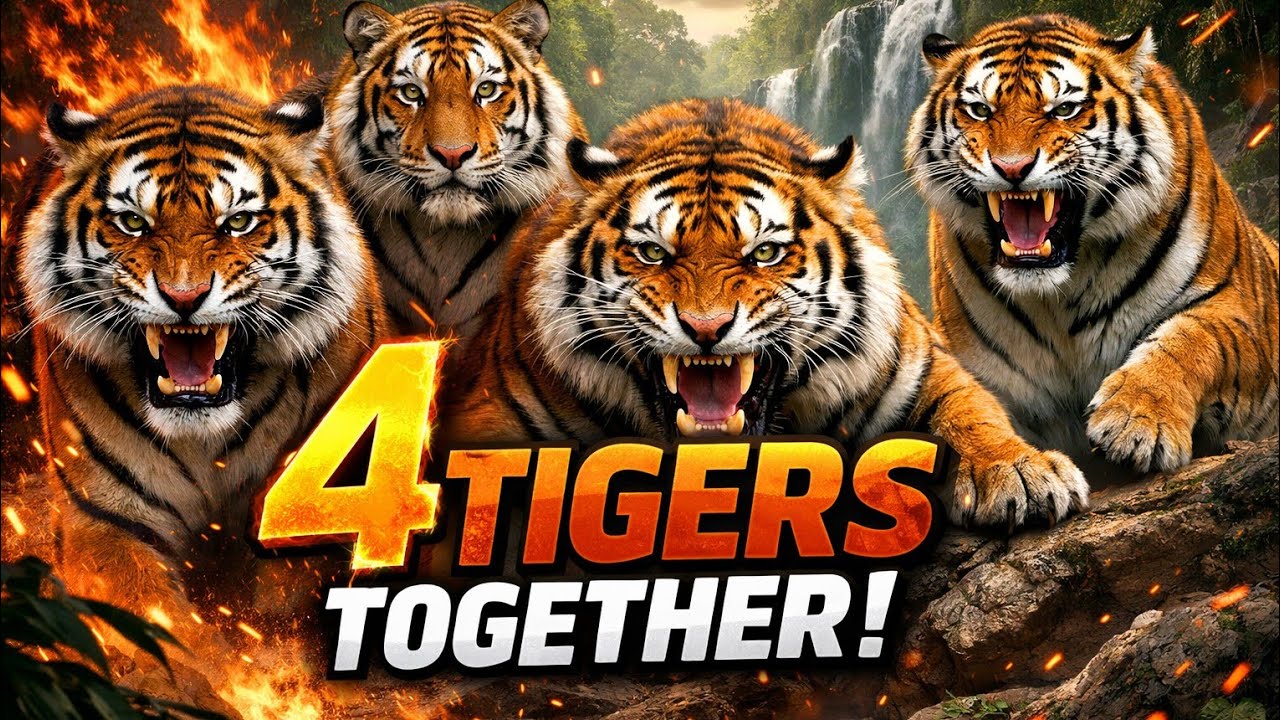 4 tigers 🐯 spotted last main dekho big size male tiger dikha amazing experience @YouTube 