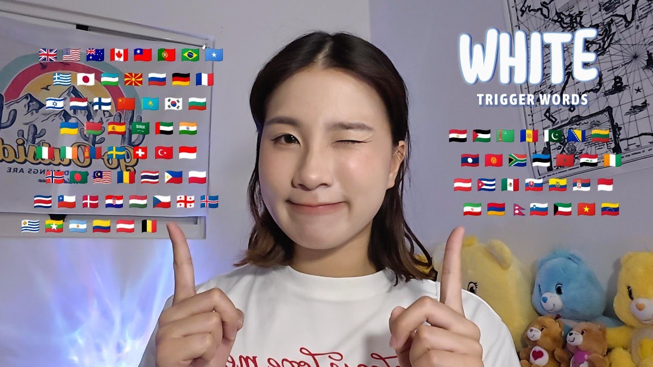 ASMR WHITE TRIGGER WORDS in 70 Different Languages