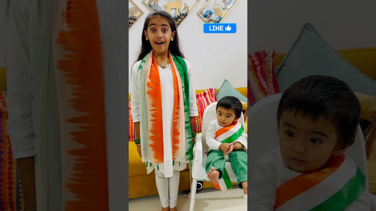 Samayra k sath end mein kya hua🇮🇳❤️ #shorts #samayranarula #siblings #independenceday