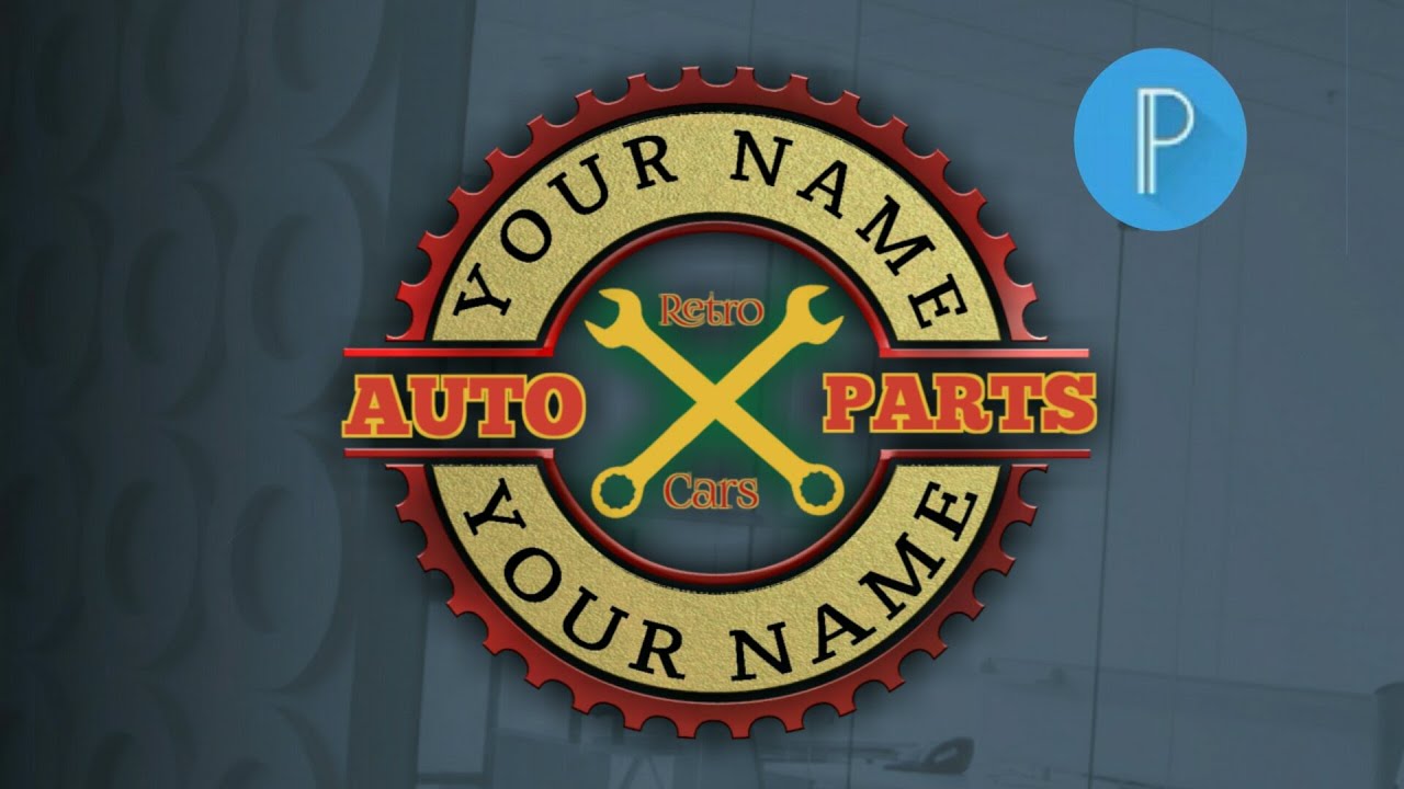 Picellab Design Logo| voici comment créer un logo pour votre entreprise Auto Parts sur Android.