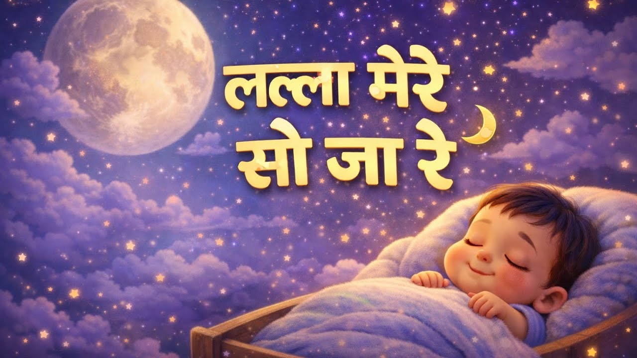 लल्ला मेरे सो जा रे 🌙 | Hindi Lullaby for Babies | Baby Sleep Song | 5 Min Bedtime Music