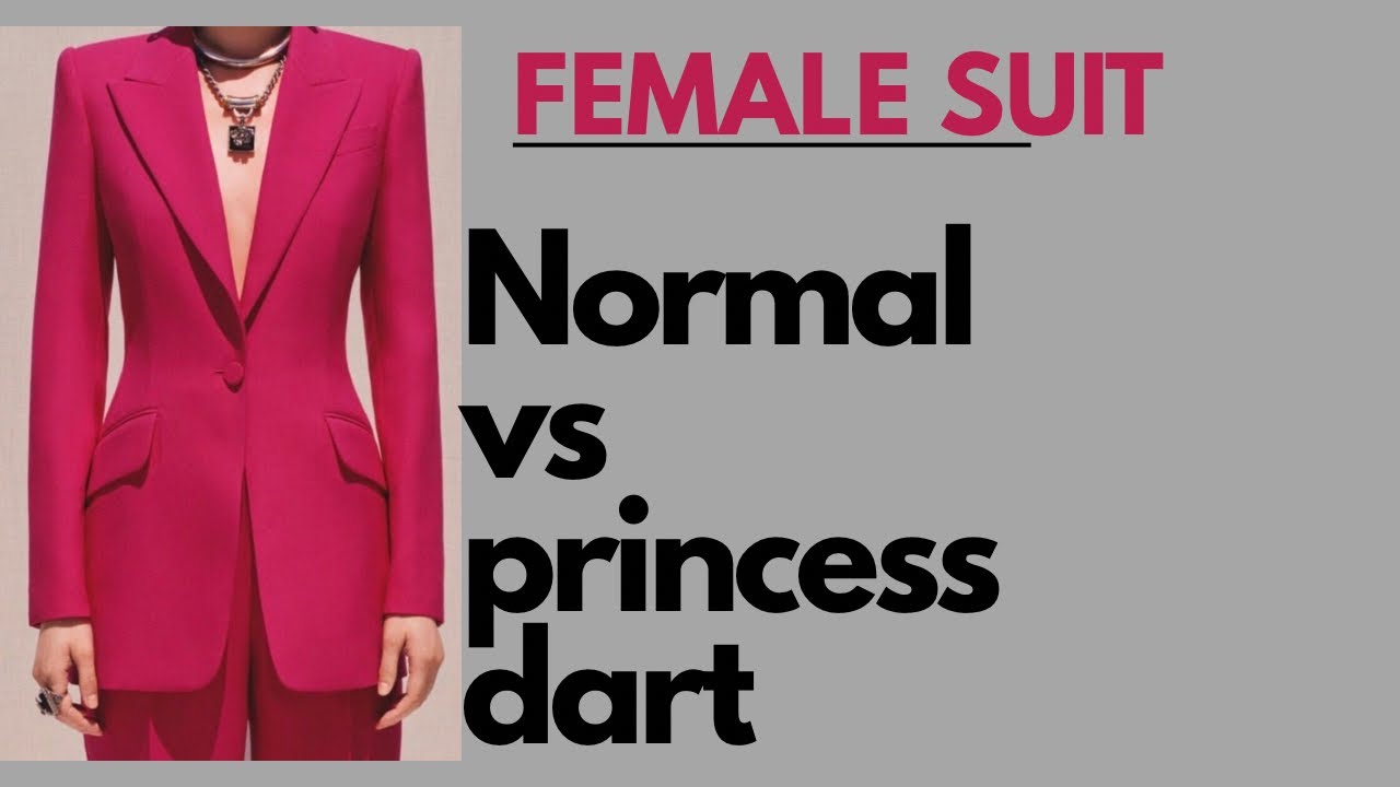 HOW TO DRAFT A FEMALE SUIT// normal dart and princess dart pattern in one tutorial