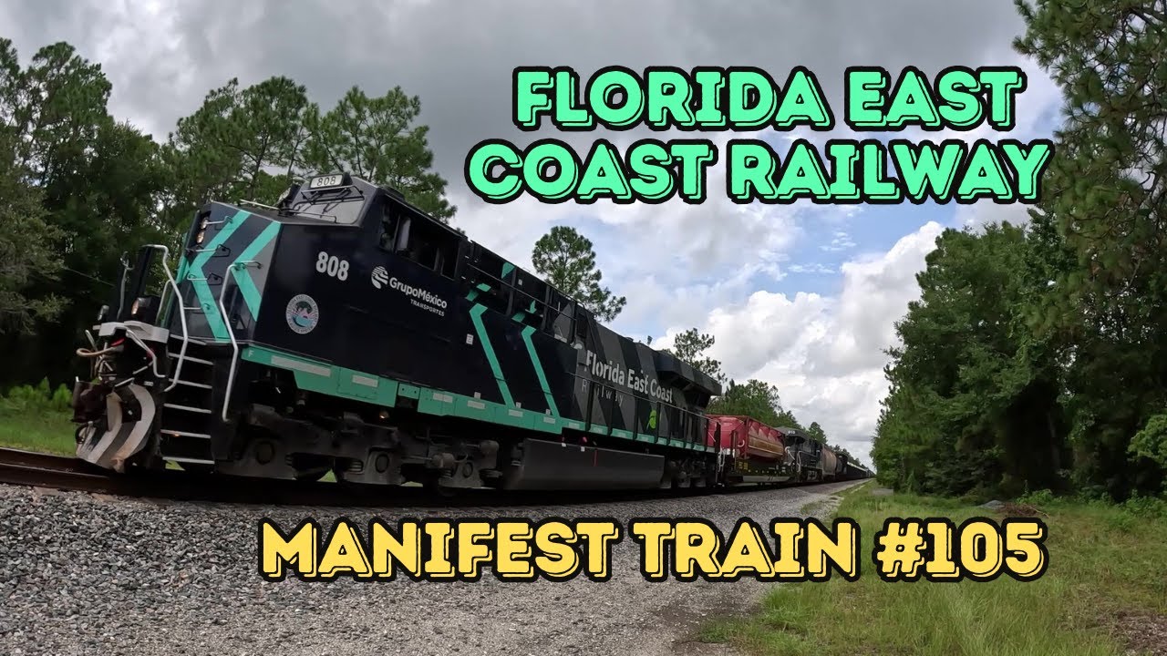 Florida East Coast Railway | Southbound Manifest Train #105 | Flagler County #train