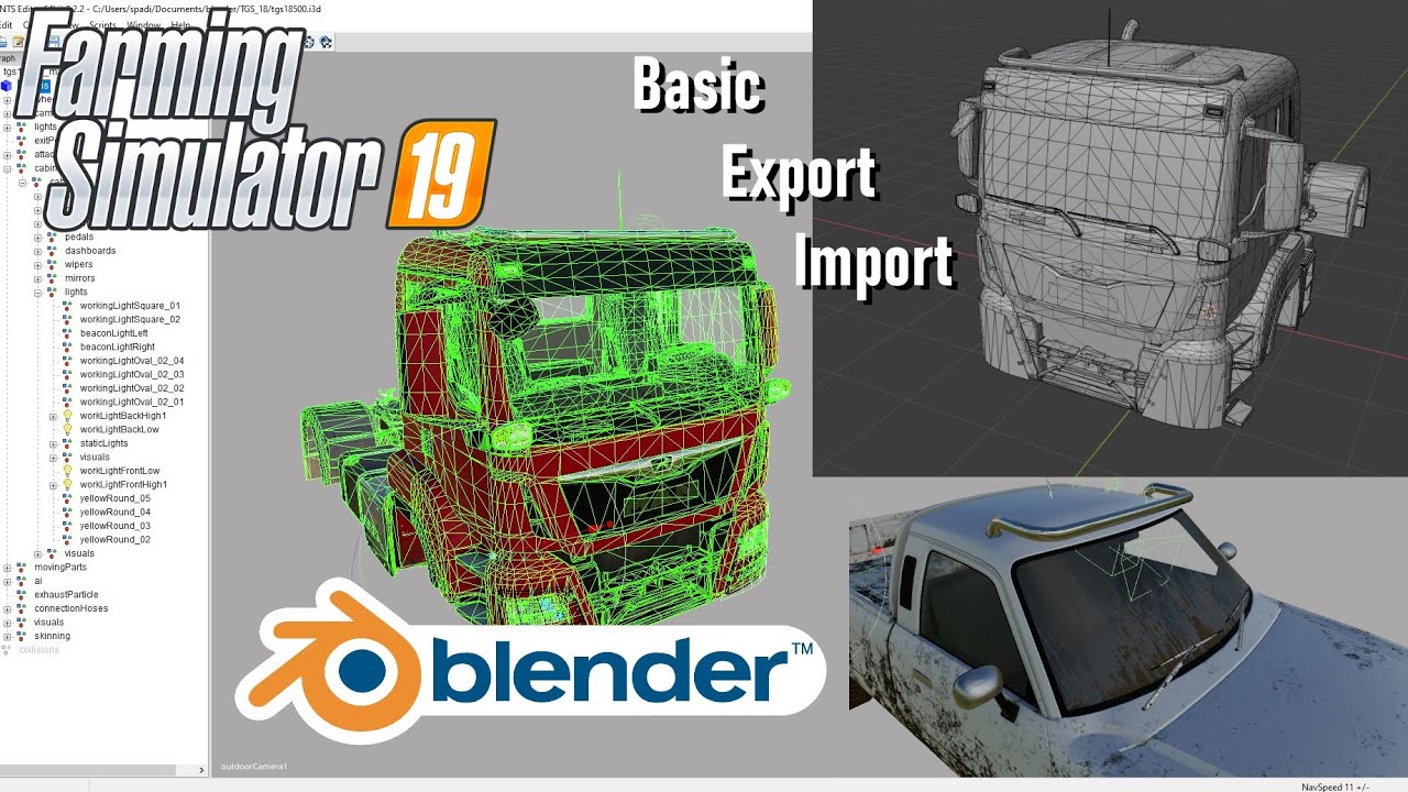 Farming Simulator 2019 Modding Blender 