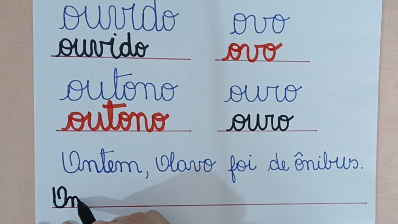 Aprendendo a Ler e escrever Letra cursiva 39ª Aula - Lendo e escrevendo frases - EJA - Alfabetização