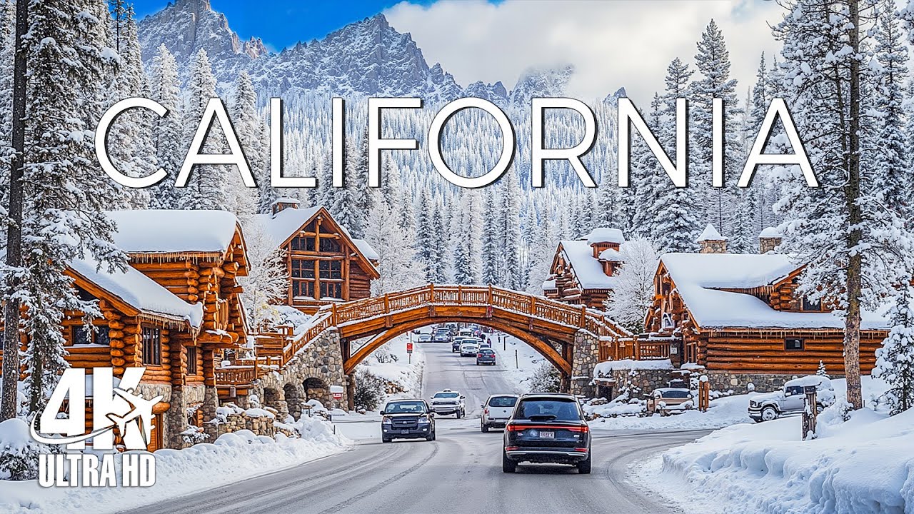 California Winter 4K | Snowy Peaks, Coastal Sunsets & Majestic Winter Landscapes – 4K Video