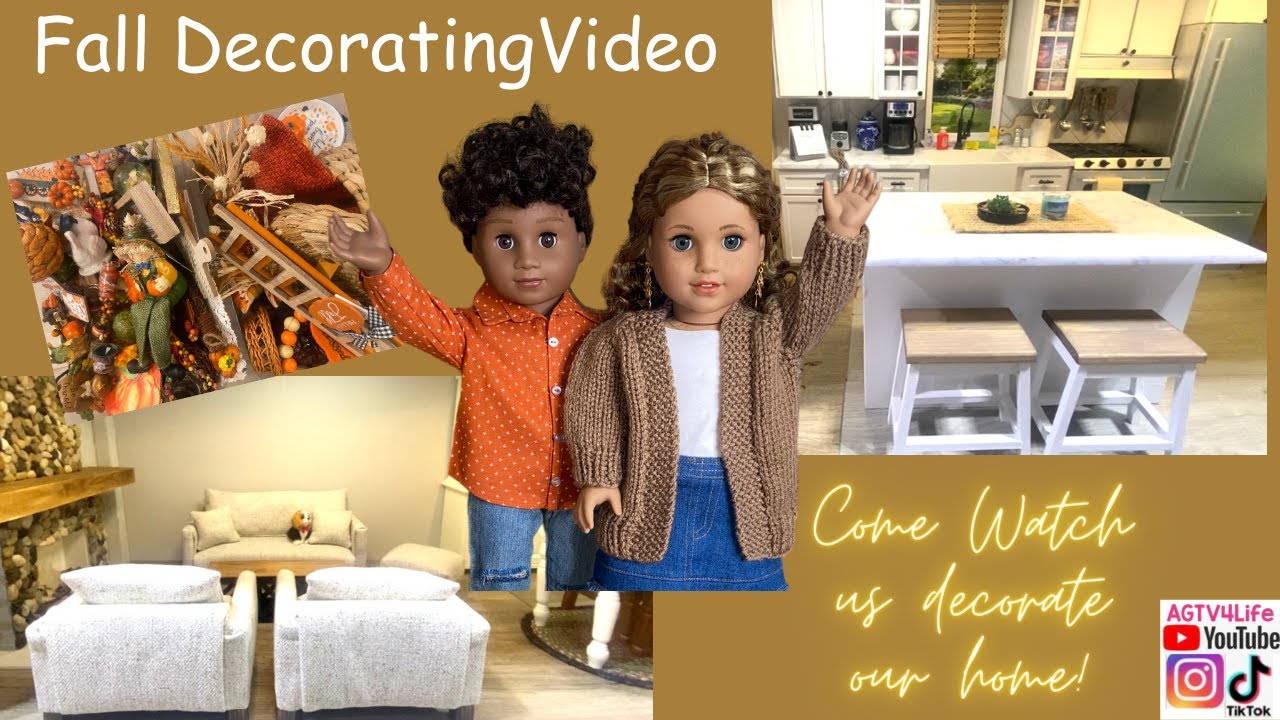 Decorating my American Girl Dollhouse for Fall