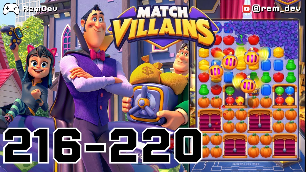 Match Villains Levels 216&ndash;220 &ndash; The Secret Path That Makes These Levels Shockingly Easy!