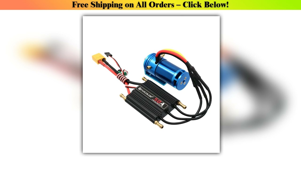 RC Brushless Power Drive 2862-2800KV 2-4S Water-cooling Motor and Flycolor 50A Water-Cooled ESC