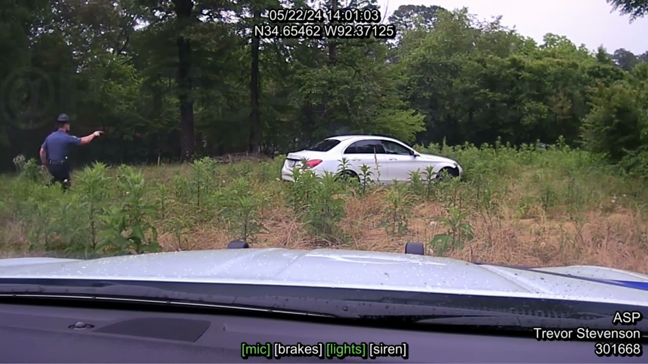 PURSUIT! Mercedes displaying fictitious tags flees sipping on promethazine - Arkansas State Police
