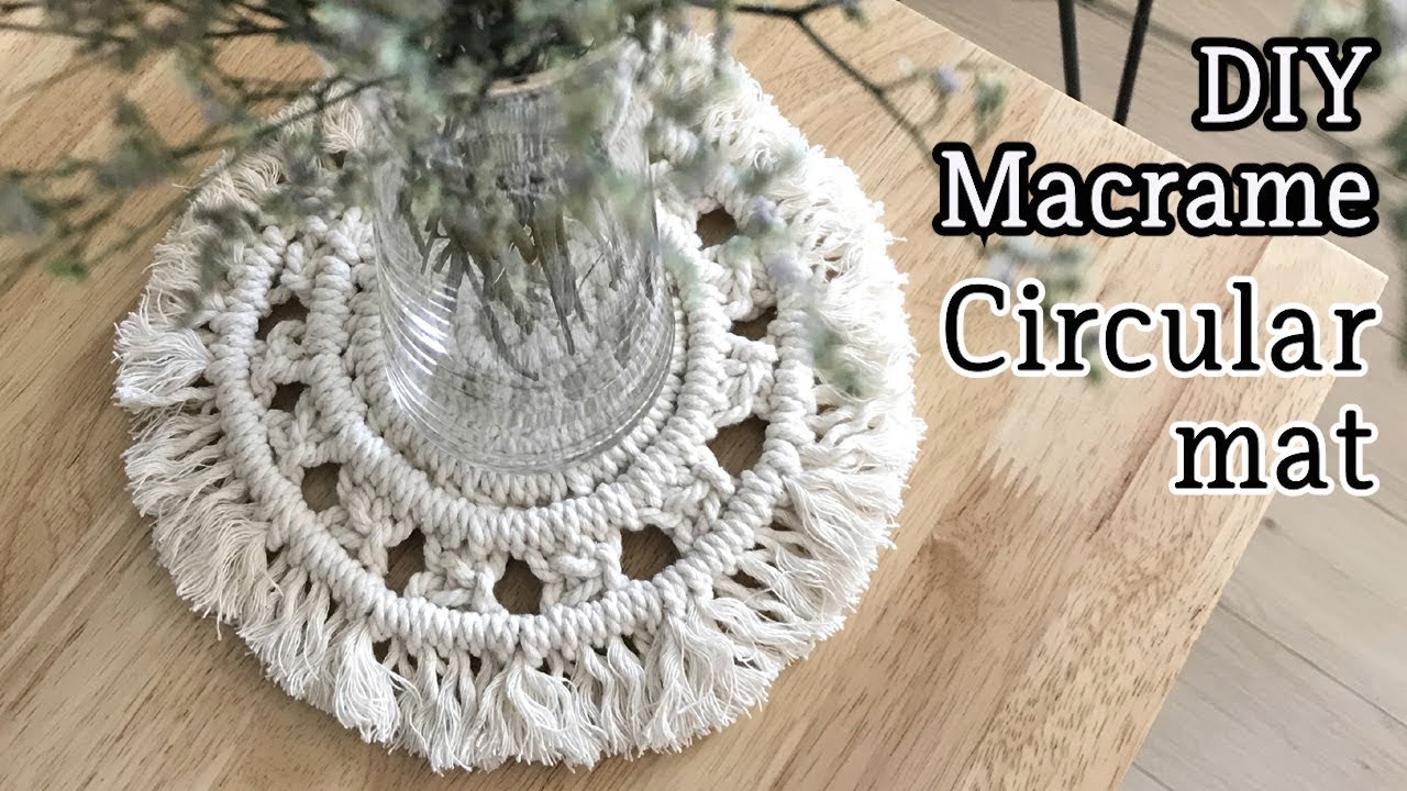 [Eng sub] DIY Macrame Circle mat / 마크라메 원형매트