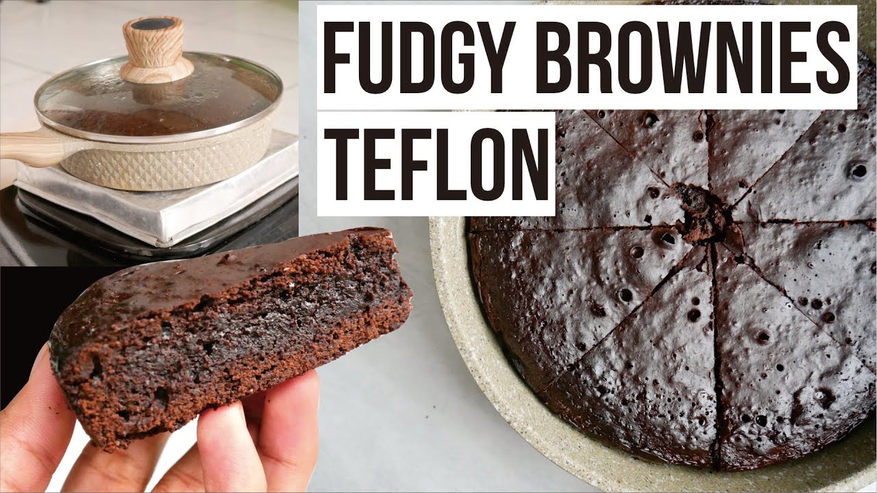 Resep FUDGY BROWNIES TEFLON | Tanpa MIXER Tanpa OVEN