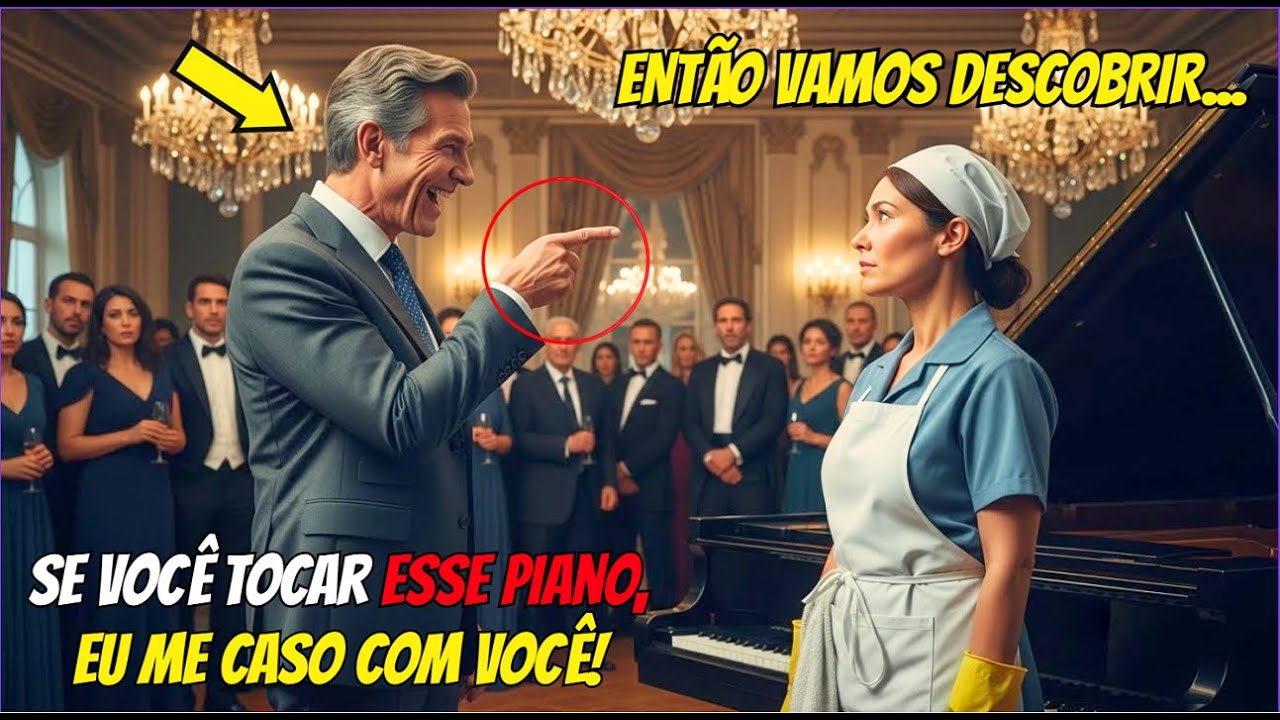 “Se Tocar Esse Piano, Eu Me Caso!” — Bilionário debocha, mas Faxineira revela ser uma GÊNIA
