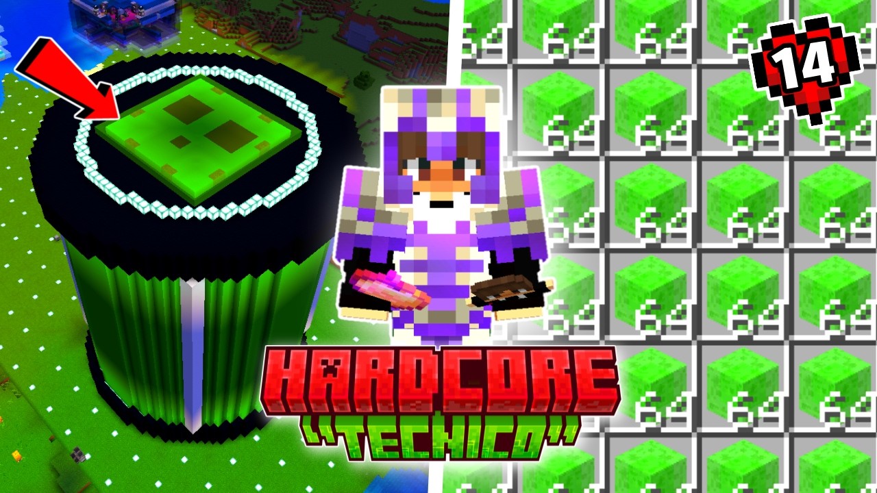 Construí la MEJOR GRANJA de SLIME en HARDCORE Bedrock 26.0