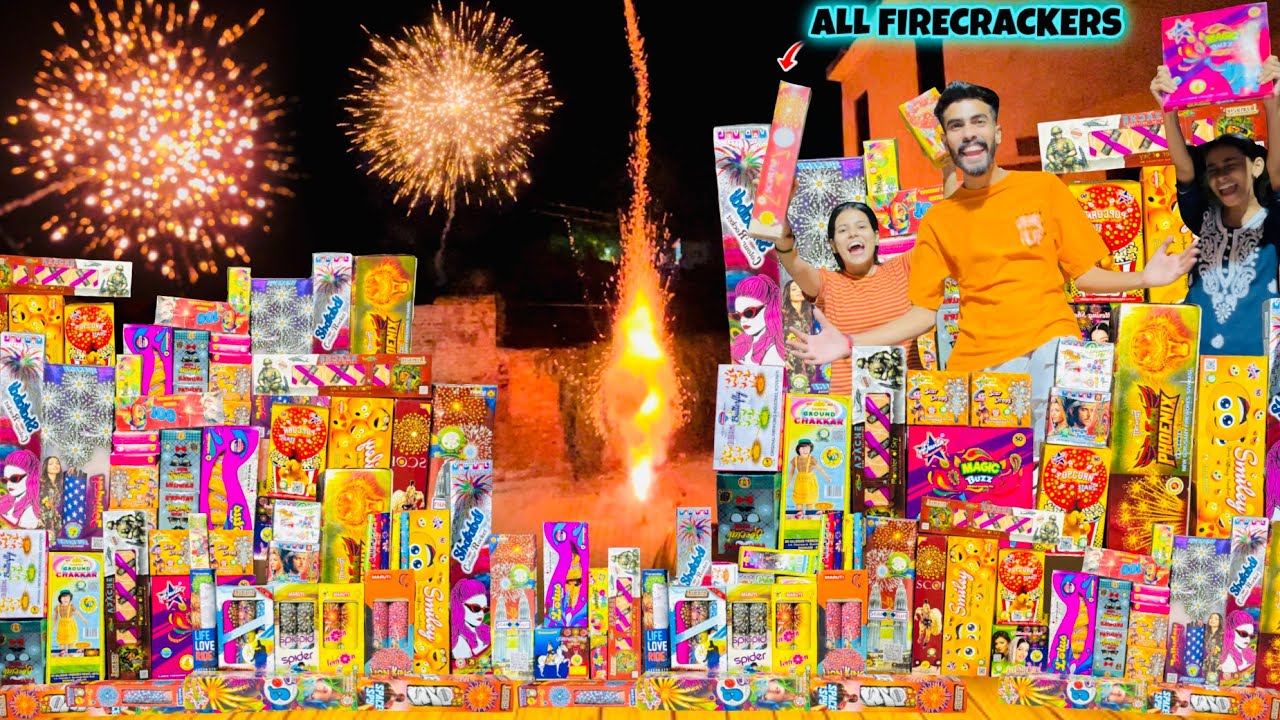 All Crackers Testing Anaar Rockets Chakri Skyshot Fireworks Diwali Stash 2025 Video Yogesh 01 Vlogs