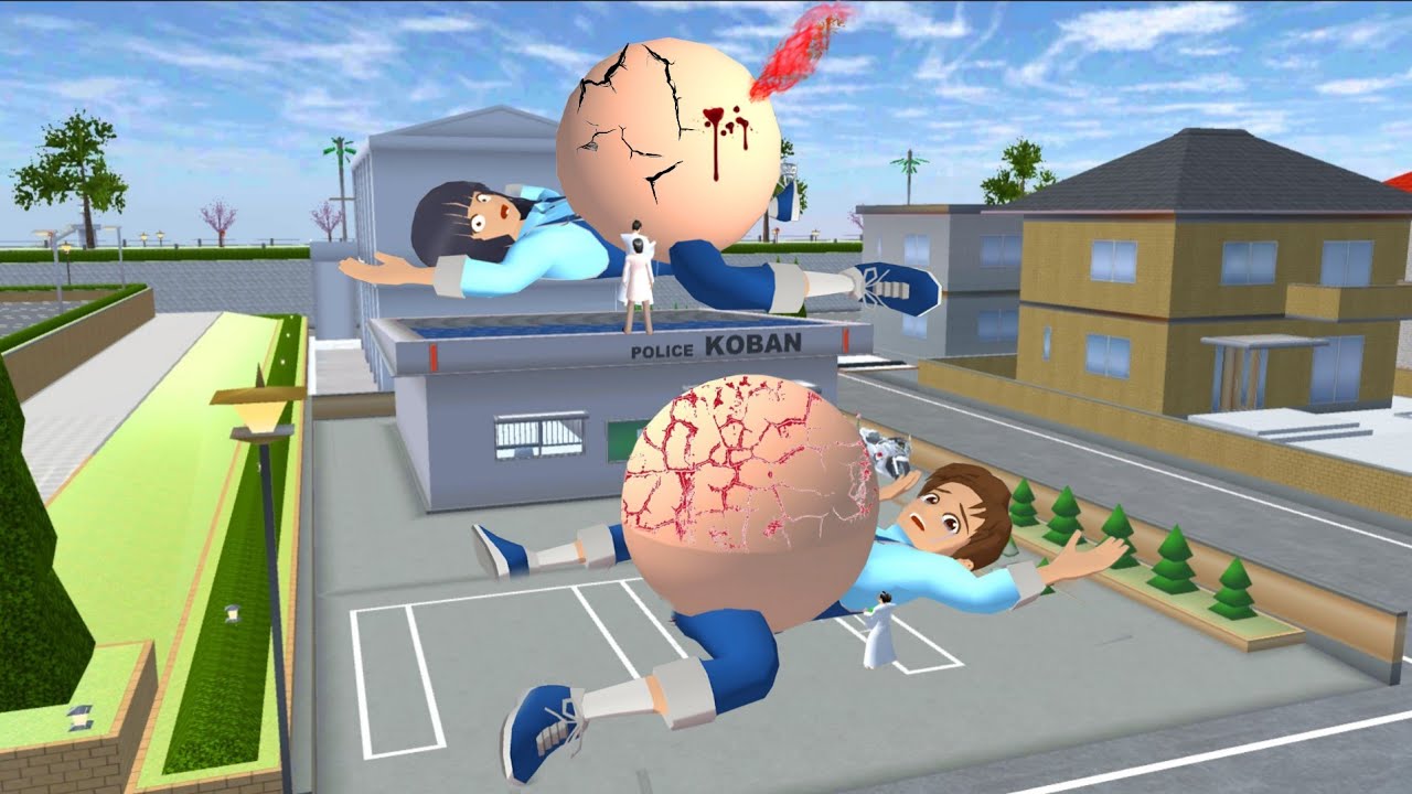 Giant police yuta mio pregnant in koban 🤣 #sakuraschoolsimulator 