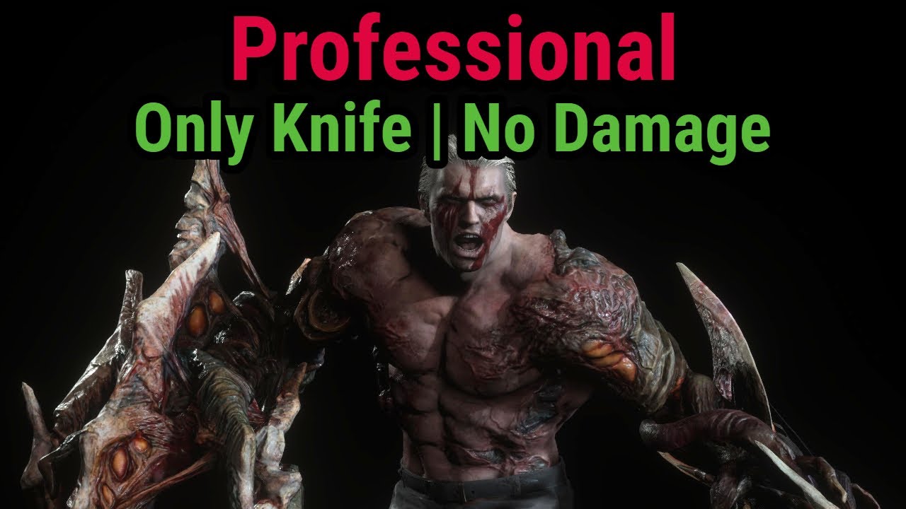 Jack Krauser (Professional - Only Knife & No Damage) | Resident Evil 4 Remake