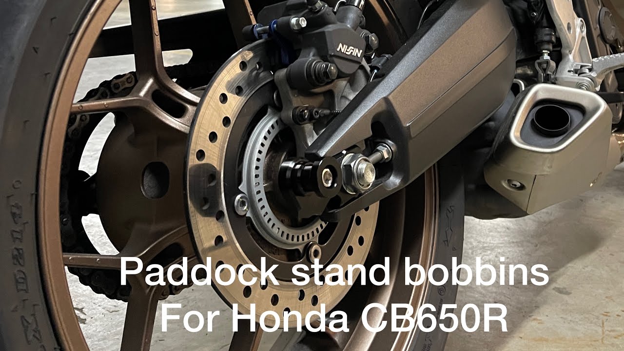 Installing paddock stand bobbins for Honda CB650R