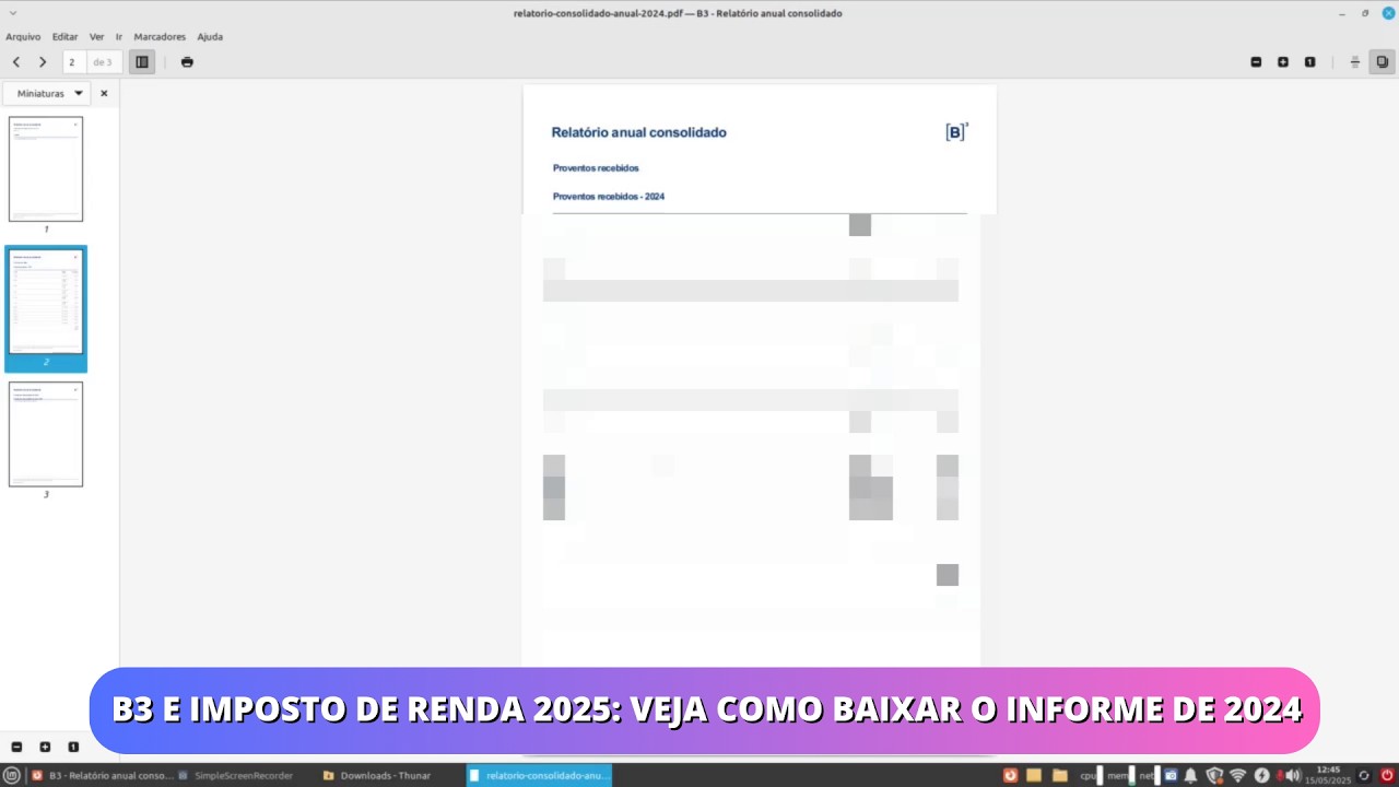 B3 e Imposto de Renda 2025: Veja Como Baixar o Informe de 2024