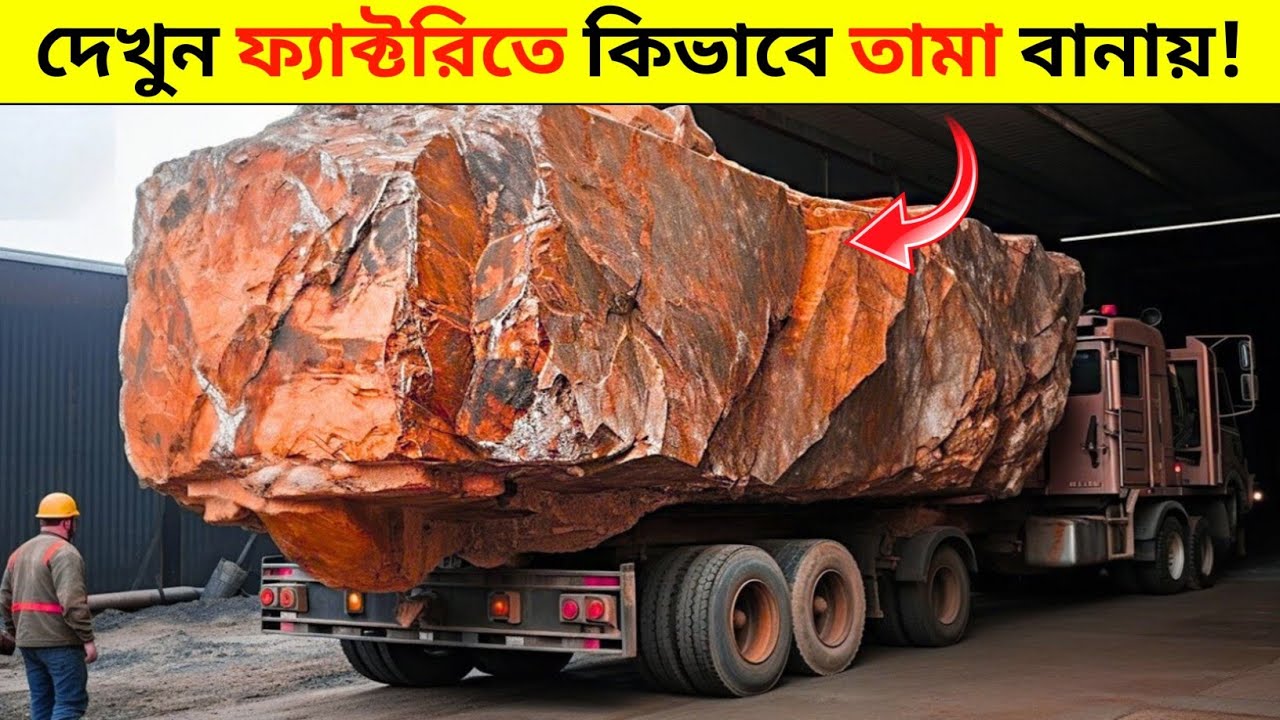 ফ্যাক্টরিতে যেভাবে লাখ লাখ টন তামা তৈরি হয়! | How Copper is Made in Factory