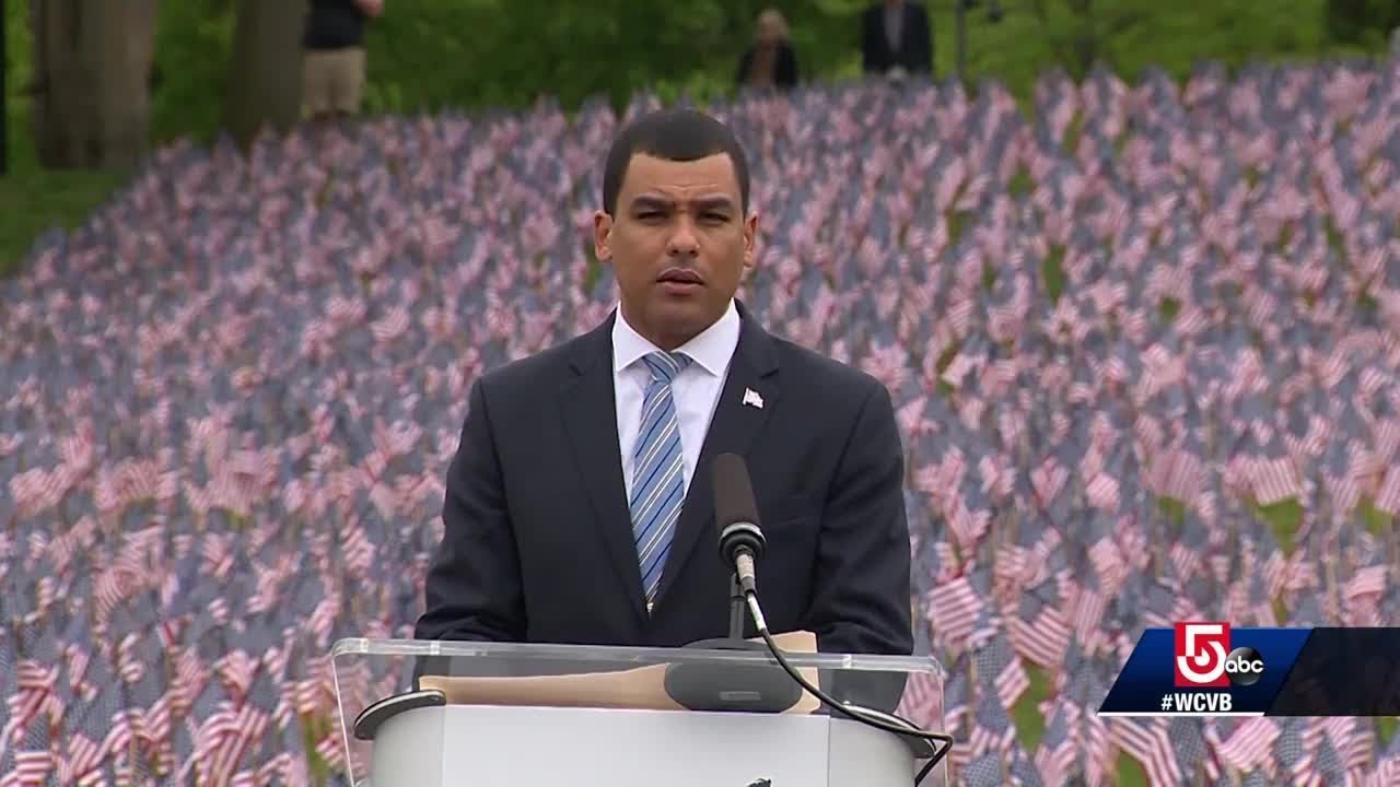 'Sacred ground' Flag garden completed on Boston Common