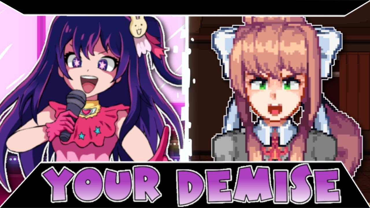 IDOL'S PRE-DEMISE | YOUR DEMISE V2 But It's HOSHINO AI Vs MONIKA | FNF COVER
