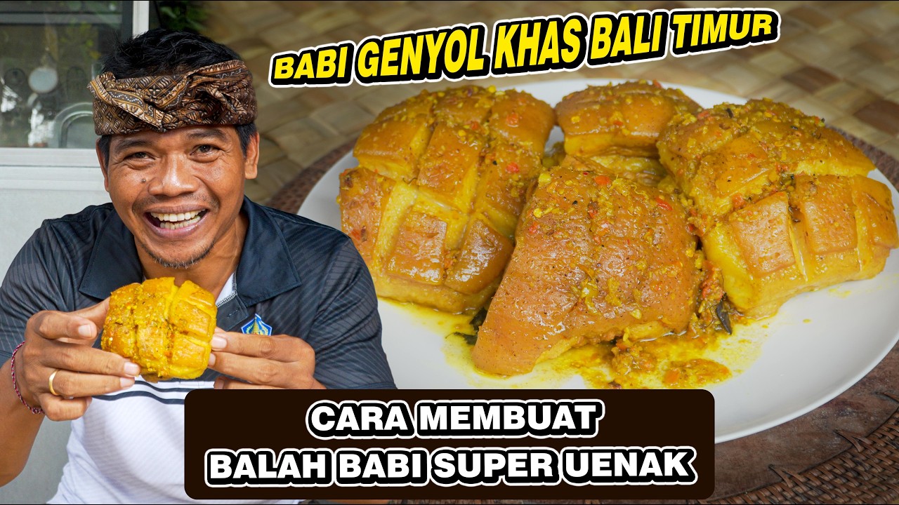 CARA MEMBUAT BALAH BABI SUPER UENAK  / BABI GENYOL KHAS BALI TIMUR JEG SEKADI MANTAP