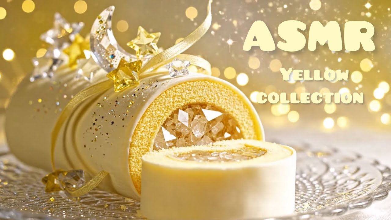 【💛イエローコレクションASMR】音で楽しむイエローの世界。クリスタルスイーツの快音