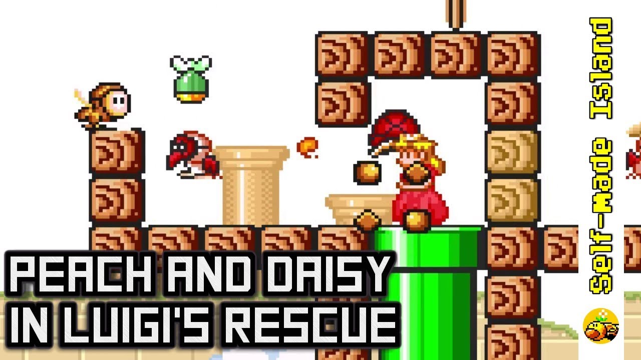 Peach and Daisy in Luigi's Rescue • Super Mario World ROM Hack