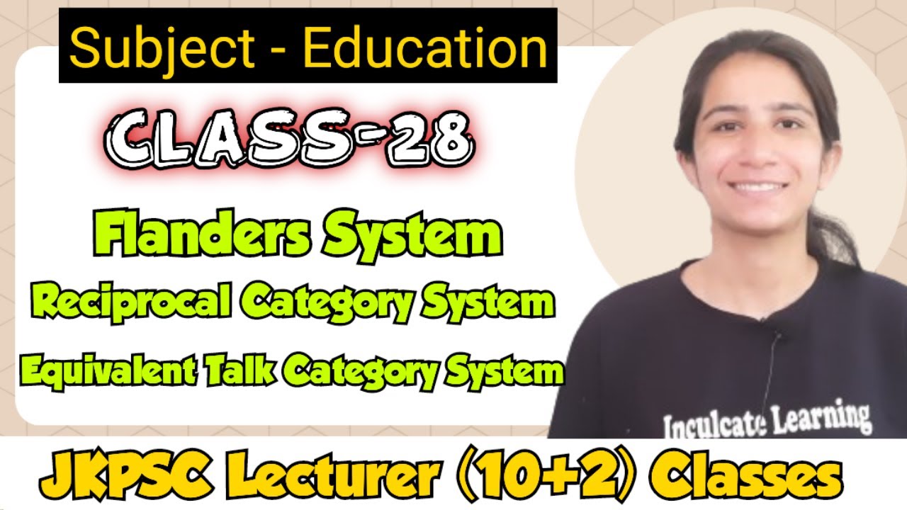Class- 28 Interaction Analysis | FIACS | RCS | ETC | Galloway | JKPSC Classes #jkpsclecturerjobs