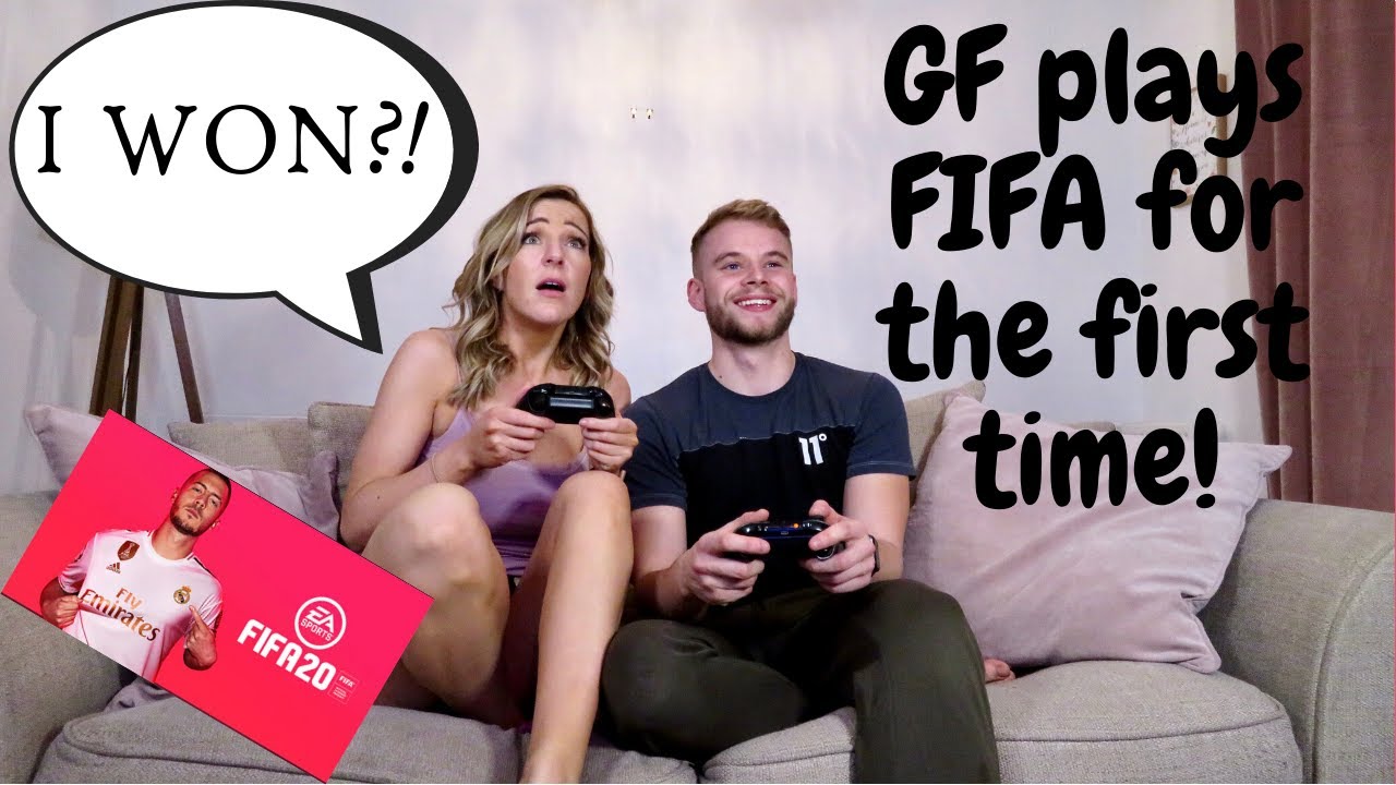 MY GF PLAYS FIFA FOR THE FIRST TIME and she was pretty AWESOME at it! | BEN AND LAINEY