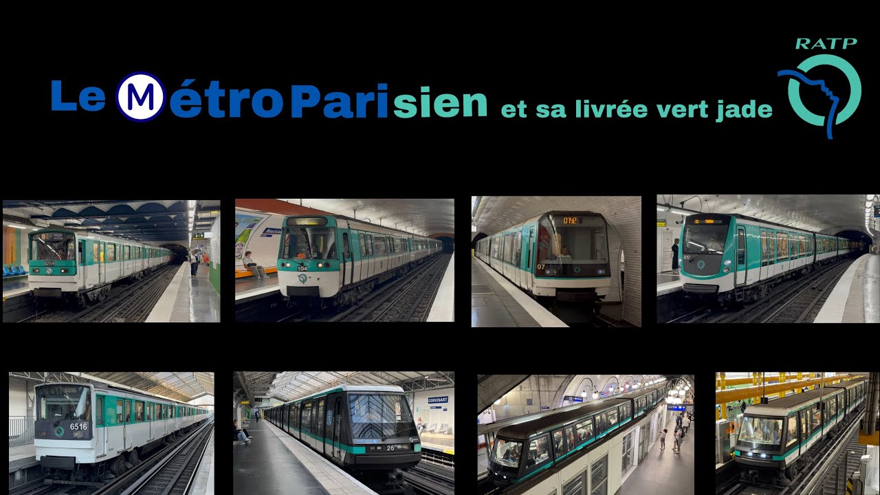 [RATP]Le Métro Parisien et sa livrée vert jade RATP #ratp #metro #metroparisien #paris 