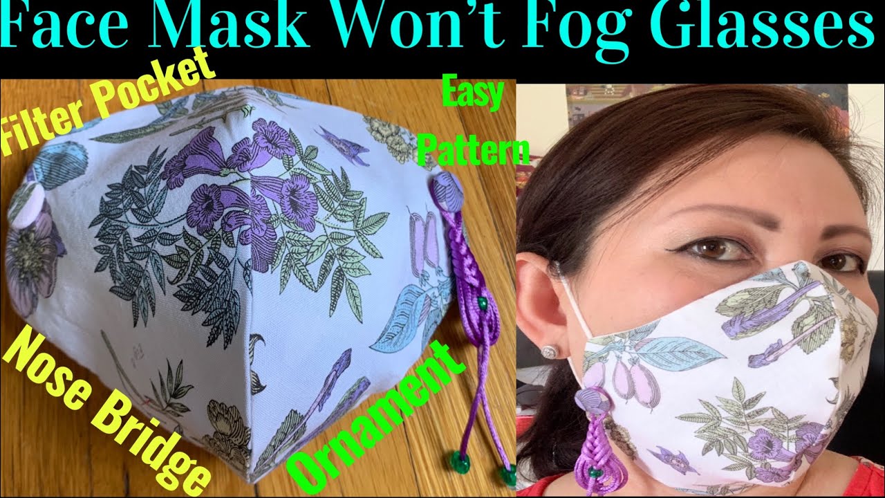 ( # 114 ) How To Make Face Mask With Filter Pocket,Nose Bridge & Ear Savers - Easy Hand Sew Tutorial