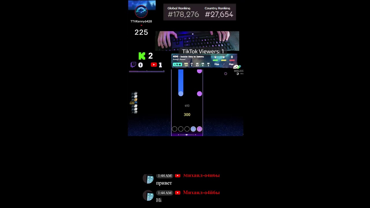 250 subscribers grind | Short stream  | 150k osumania grind  #gaming