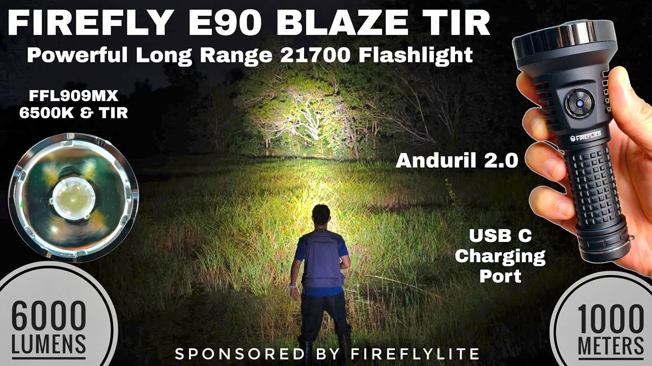 Обзор светодиодных фонарей Firefly E90 Blaze TIR FFL909MX и сравнение с Convoy L21B SBT90.2