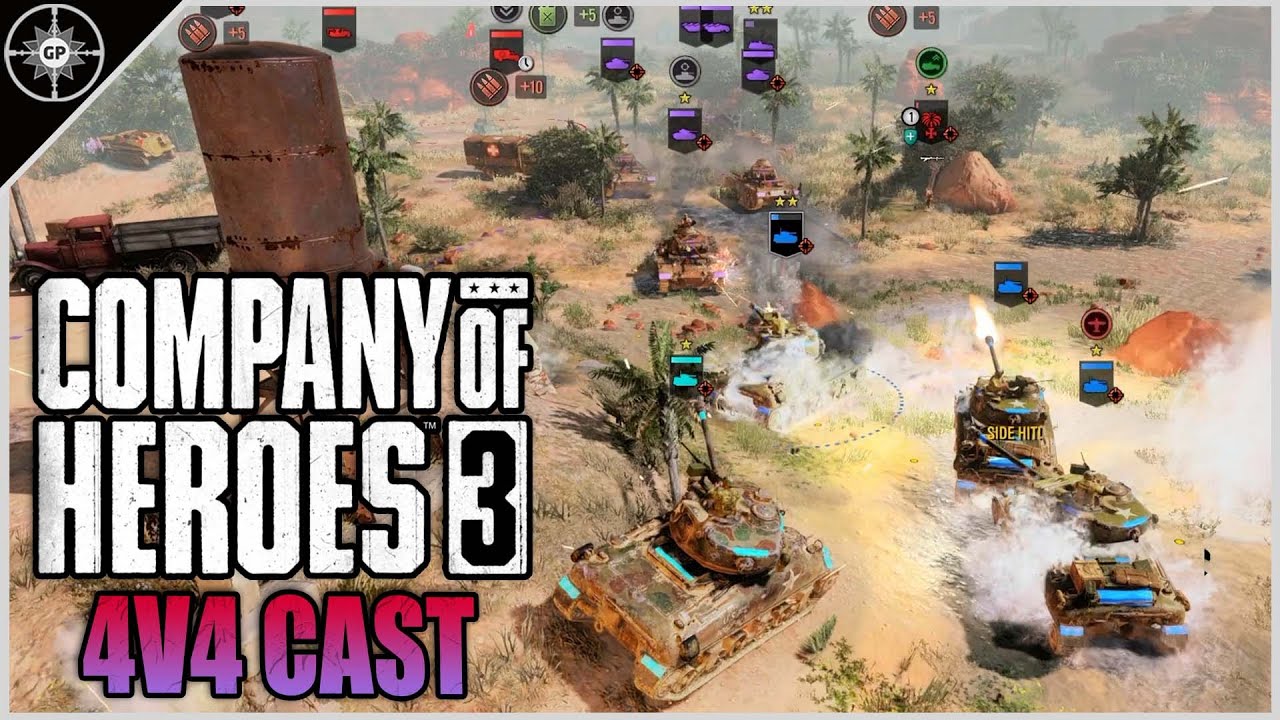 Many Shermans Died to Give the Allies a Chance | 4v4 Oasis Depot | CoH3 Cast 2.0 #45