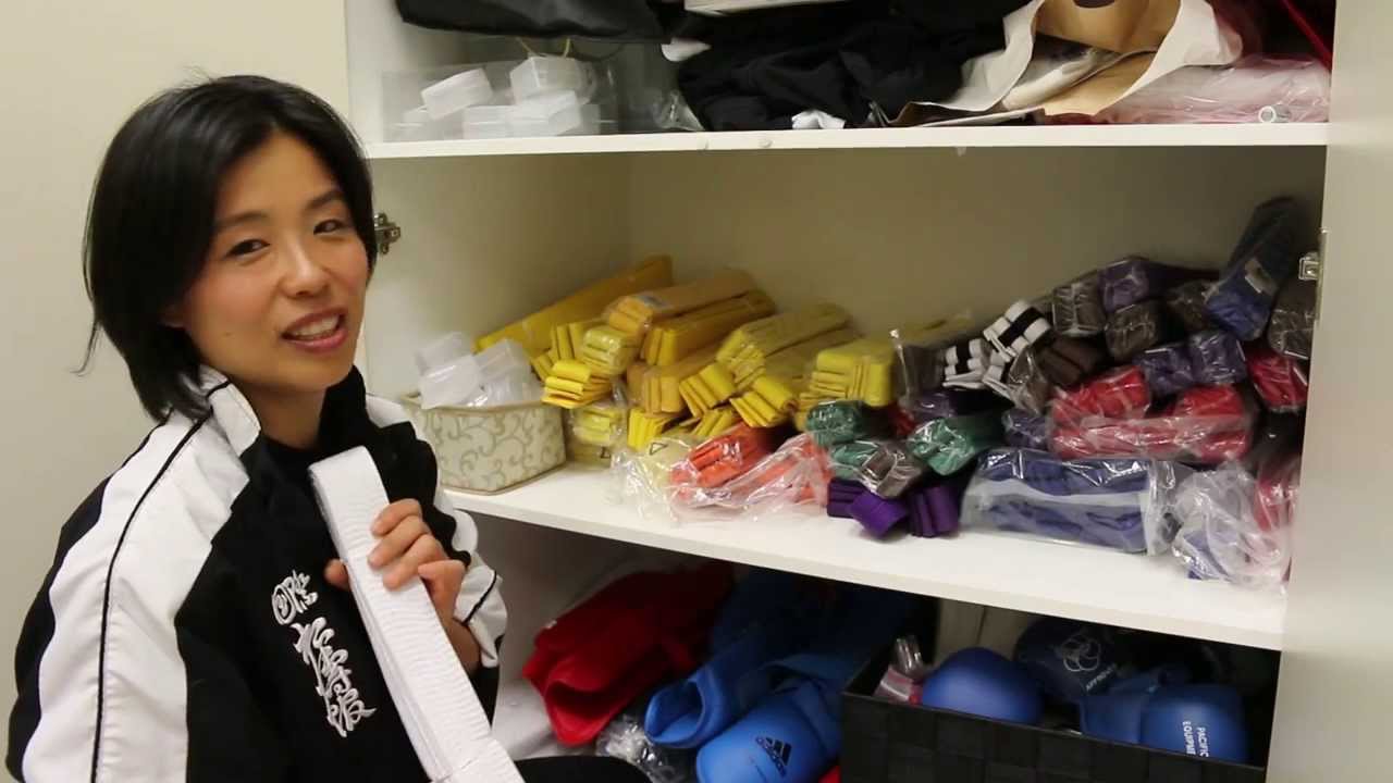 The secret Karate belt cupboard (NB-competition belts excluded)