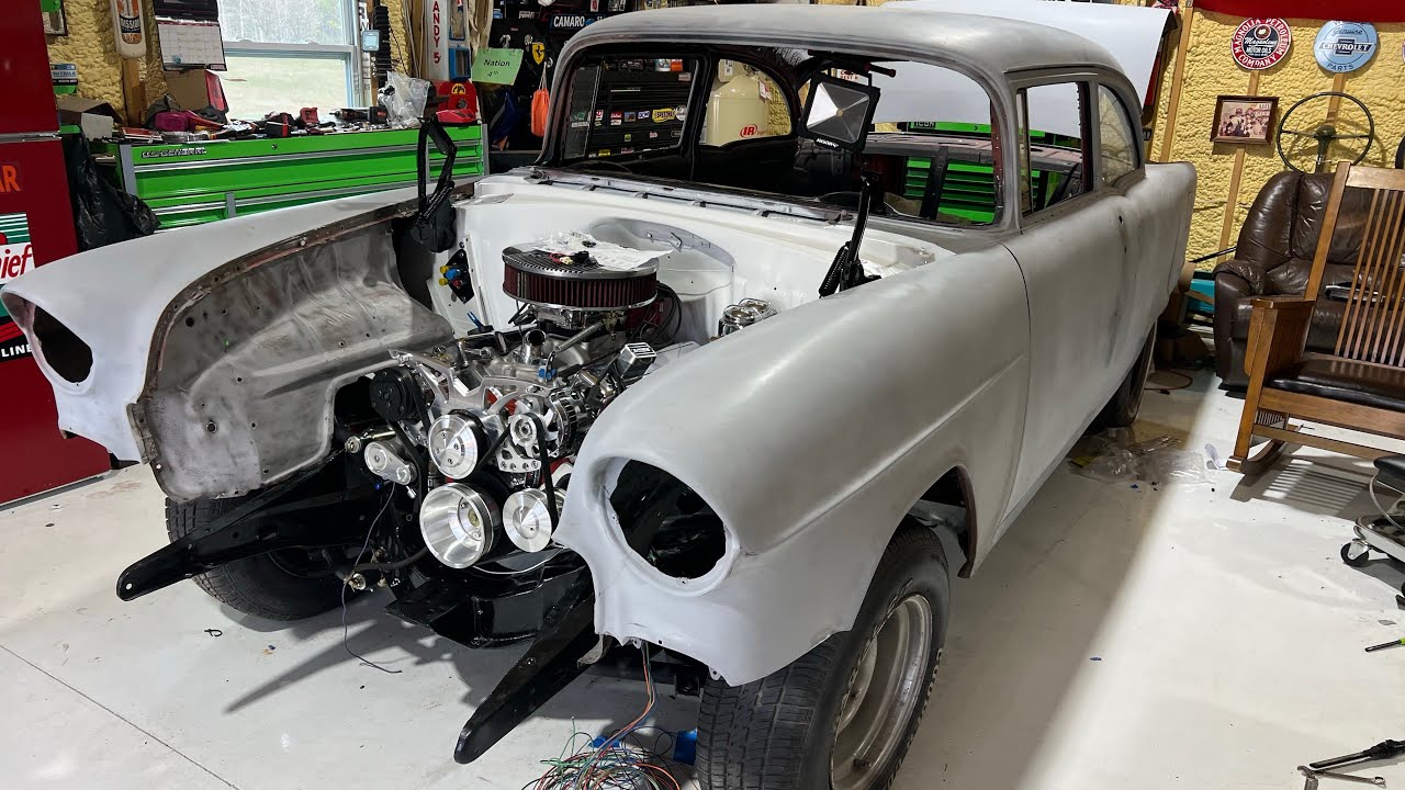 1955 Chevy LS Swap Blueprint 6.2 376 restoration traded for 63 Nova SS Video 18