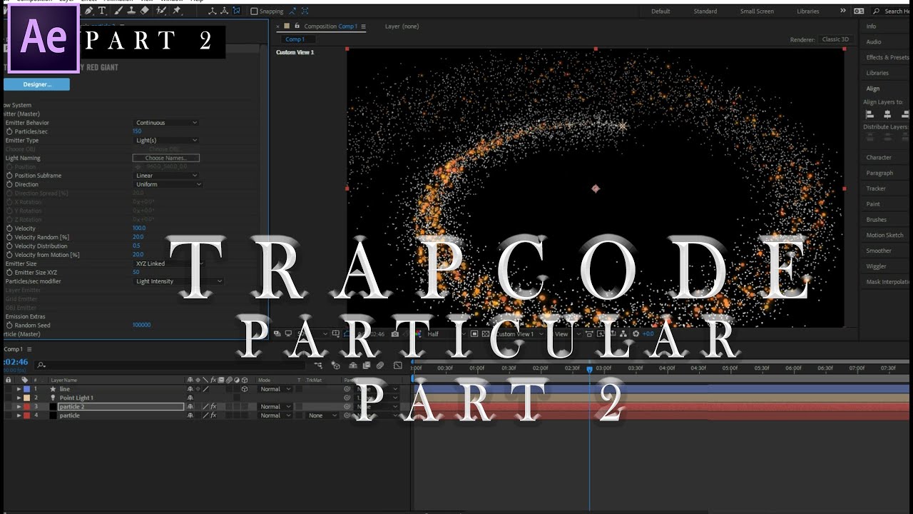 Trapcode Particular / Emitter Part-2 Tutorial in Hindi - ROHIT VFX