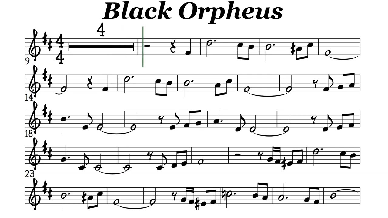 Black Orpheus Bb Instruments Sheet Music Backing Track Play Along Partitura