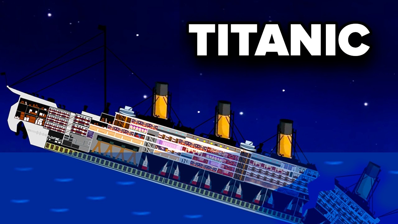 Titanic Sinking in Cross-Section | Ship Animation