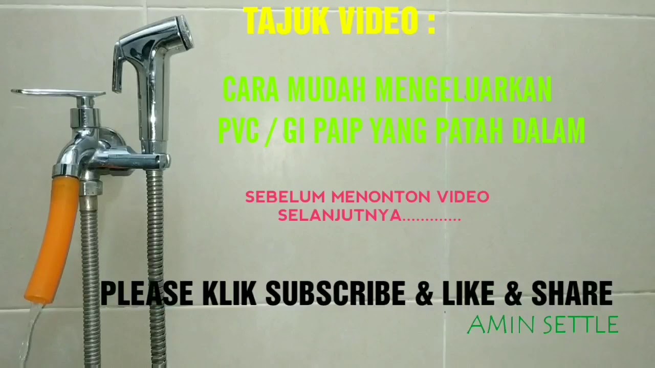 Skru Extractor:3 Langkah Mudah Mengeluarkan PVC PAIP PATAH DALAM