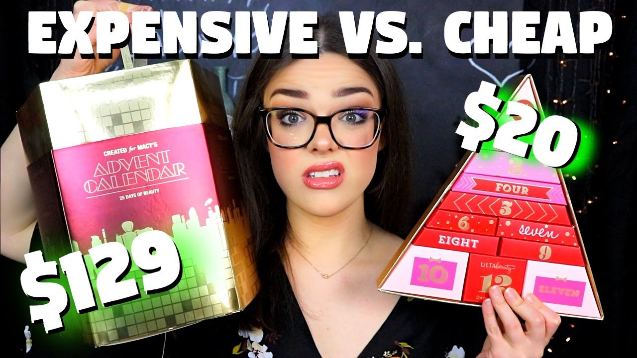 EXPENSIVE vs. CHEAP Advent Calendars | Ulta vs. Macys Advent Calendar Unboxing
