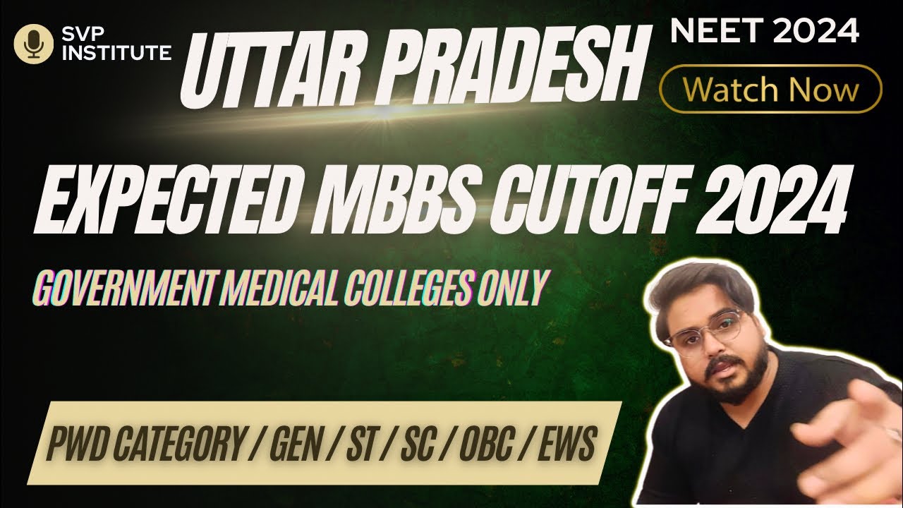 Uttar Pradesh Neet 2024 MBBS CUTOFF PWD Candidates Government Medical Colleges #mbbscutoff #neet2024