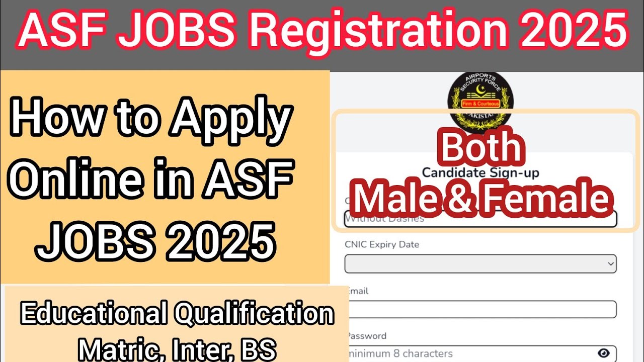 How to Apply for ASF Jobs 2025 | Complete Online Registration Method | ASF Jobs 2025