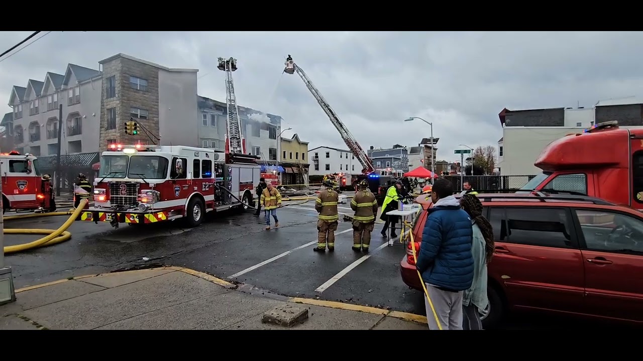 5-alarm Fire (St Marina Pharmacy) on Avenue C Bayonne NJ 11-22-24