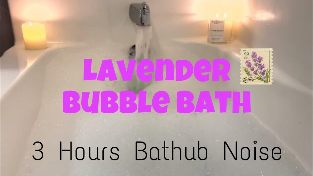 3 Hours Bubble Bath Filling then Loop - Bubbles and Candles - White Noise for Sleep 😴