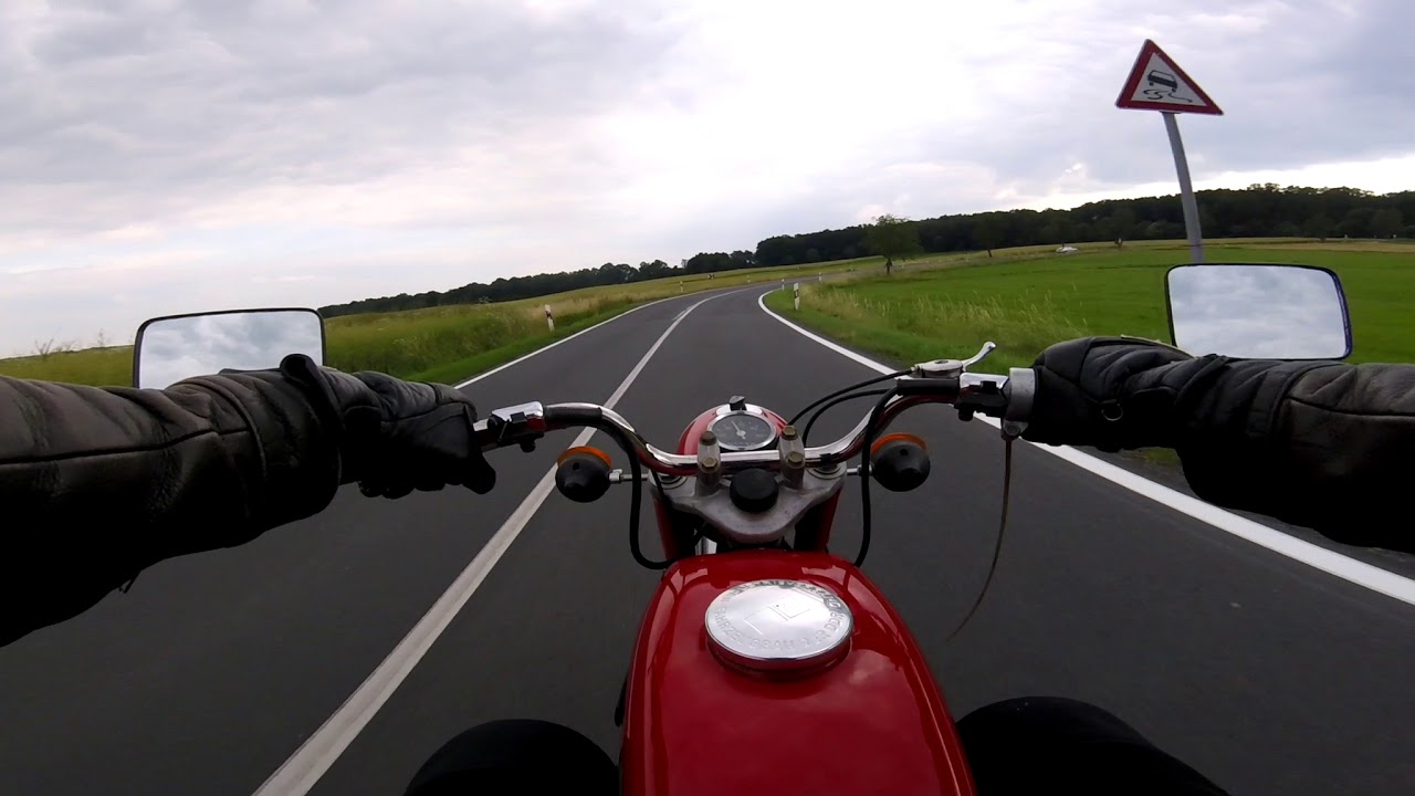 MZ TS 125 afternoon ride out RAW two stroke sound
