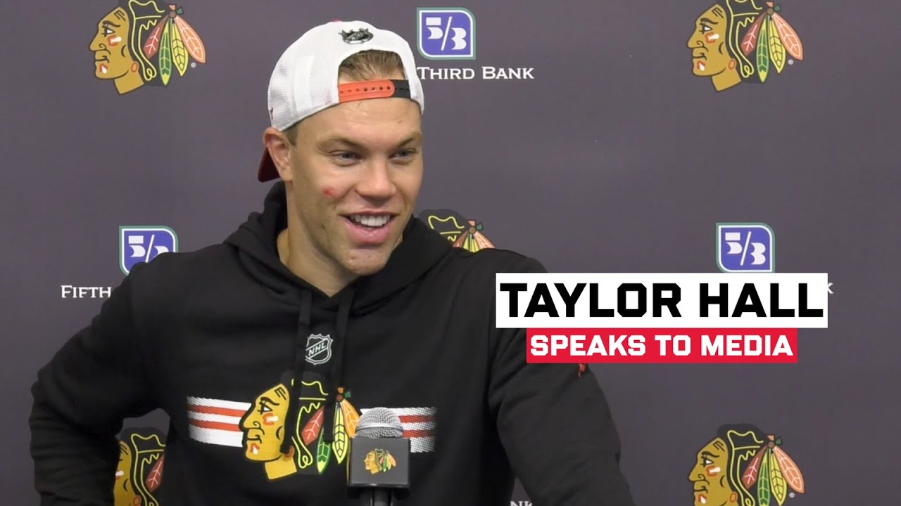 Taylor Hall speaks at Training Camp | Chicago Blackhawks